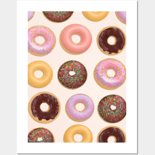 Donuts Pattern Posters and Art